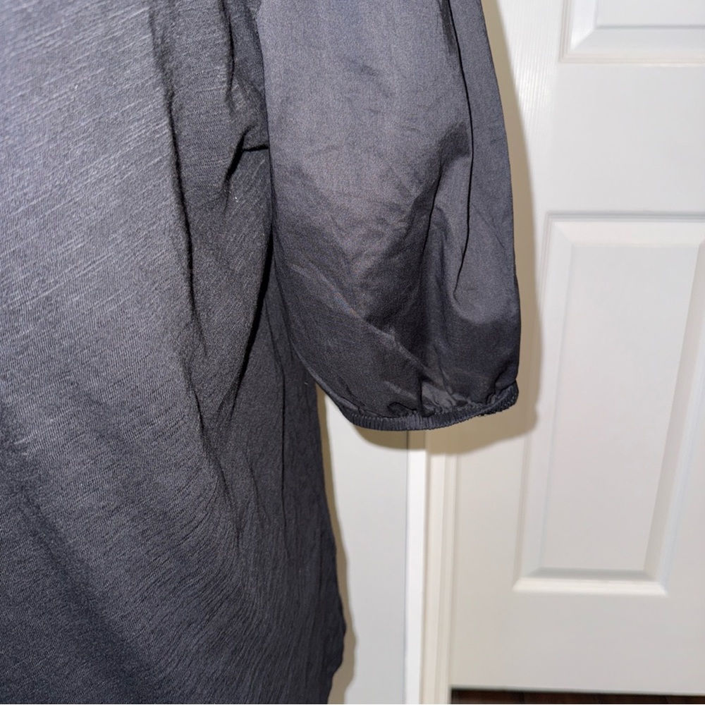 Old navy woman’s Puff-Sleeve Blouse Sz medium‎  black New NWT - Picture 10 of 14